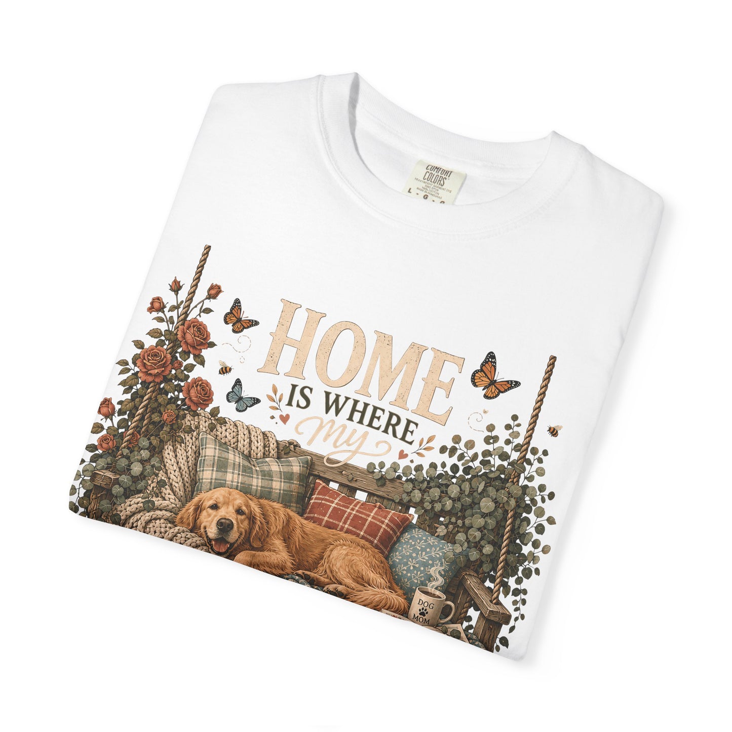 Home Is Where My Dog Steals My Spot, Golden Retriever T-Shirt