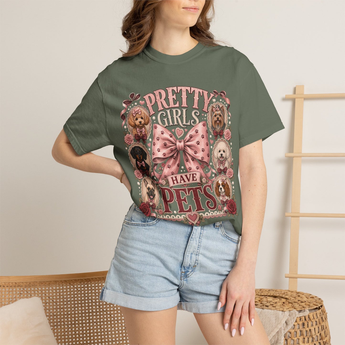 Pretty Girls Have Pets — Cute Dog Lover T-Shirt
