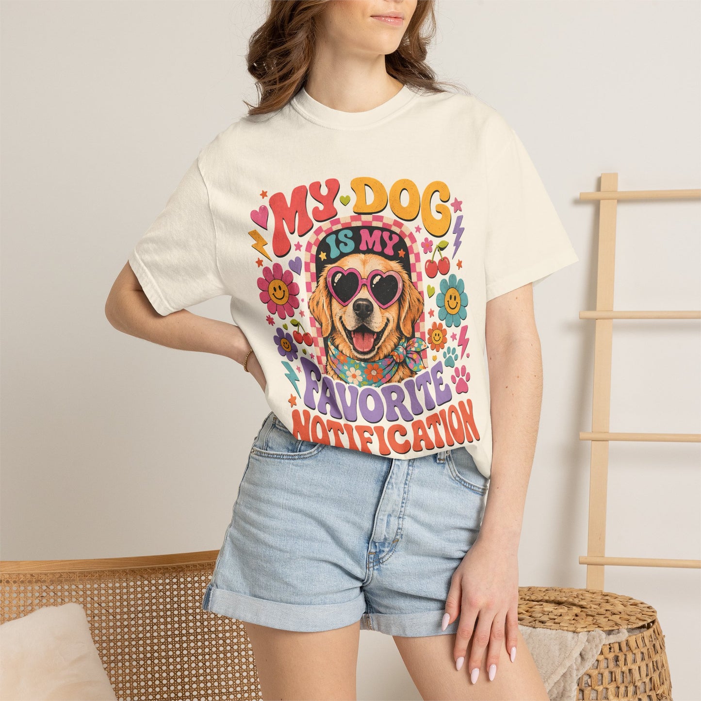 My Dog Is My Favorite Notification  — Cute Pet Lover T-Shirt