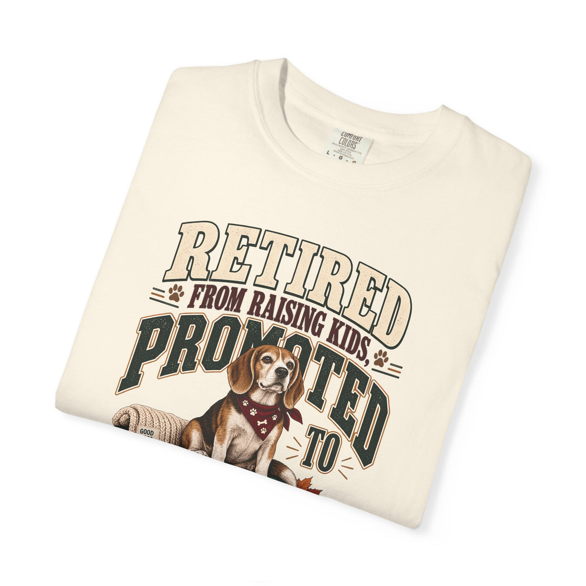 Retired From Raising Kids Promoted to Dog Butler T-Shirt – Funny Empty Nester Gift
