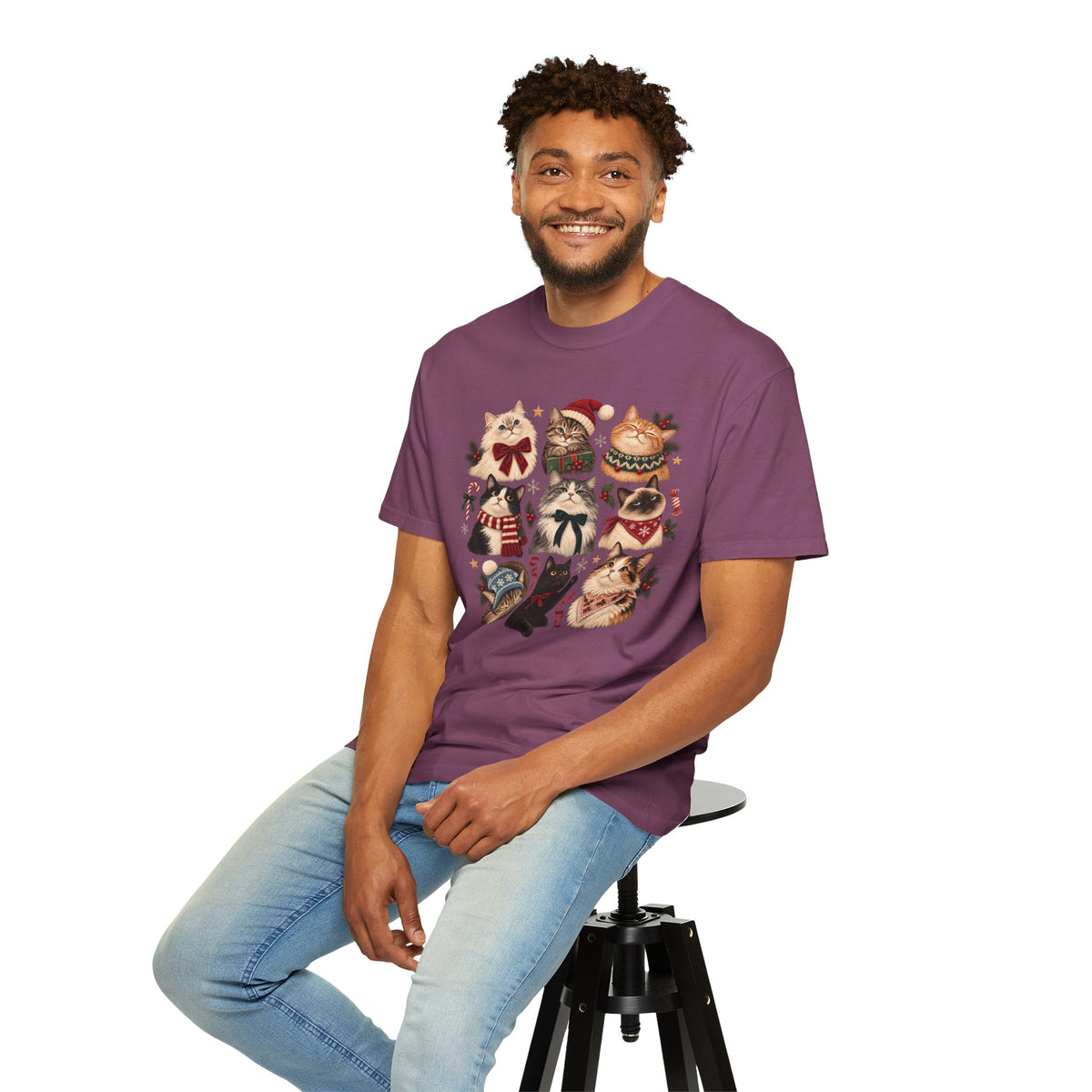 Christmas Cats T-Shirt – Festive Cat Lover & Multi-Cat Family Tee