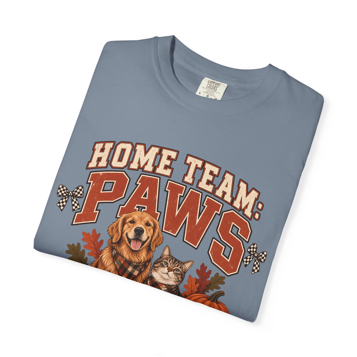 Home Team Paws T-Shirt – Football Dog & Cat Pet Lover Tee