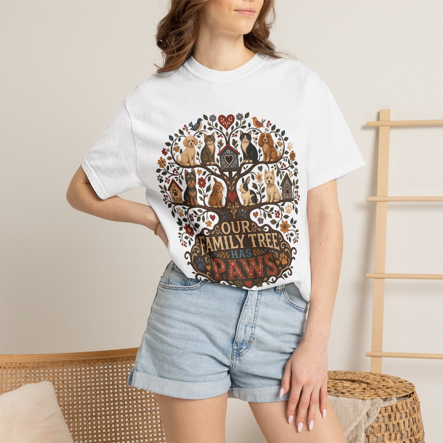 Our Family Tree Has Paws Shirt, Dog & Cat Lover T-Shirt