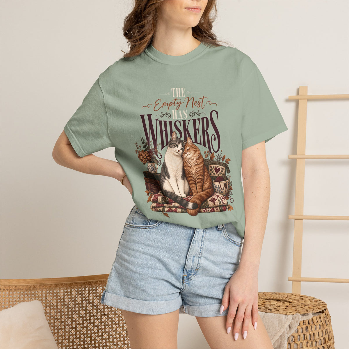 The Empty Nest Has Whiskers T-Shirt – Cat Mom Empty Nester Tee