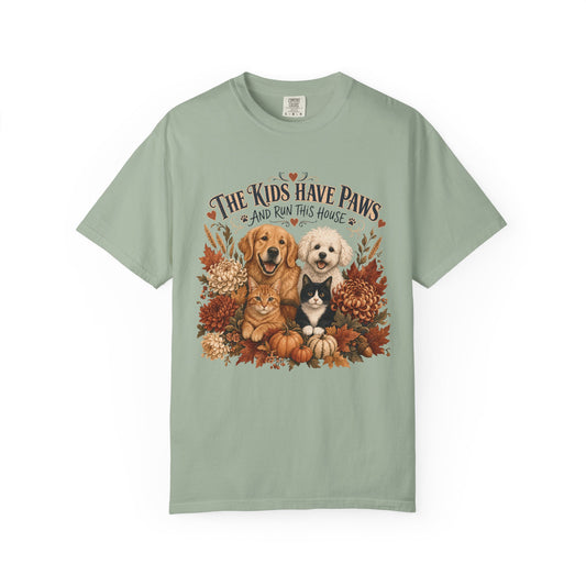 The Kids Have Paws & Run This House – Funny Pet Parent T-Shirt