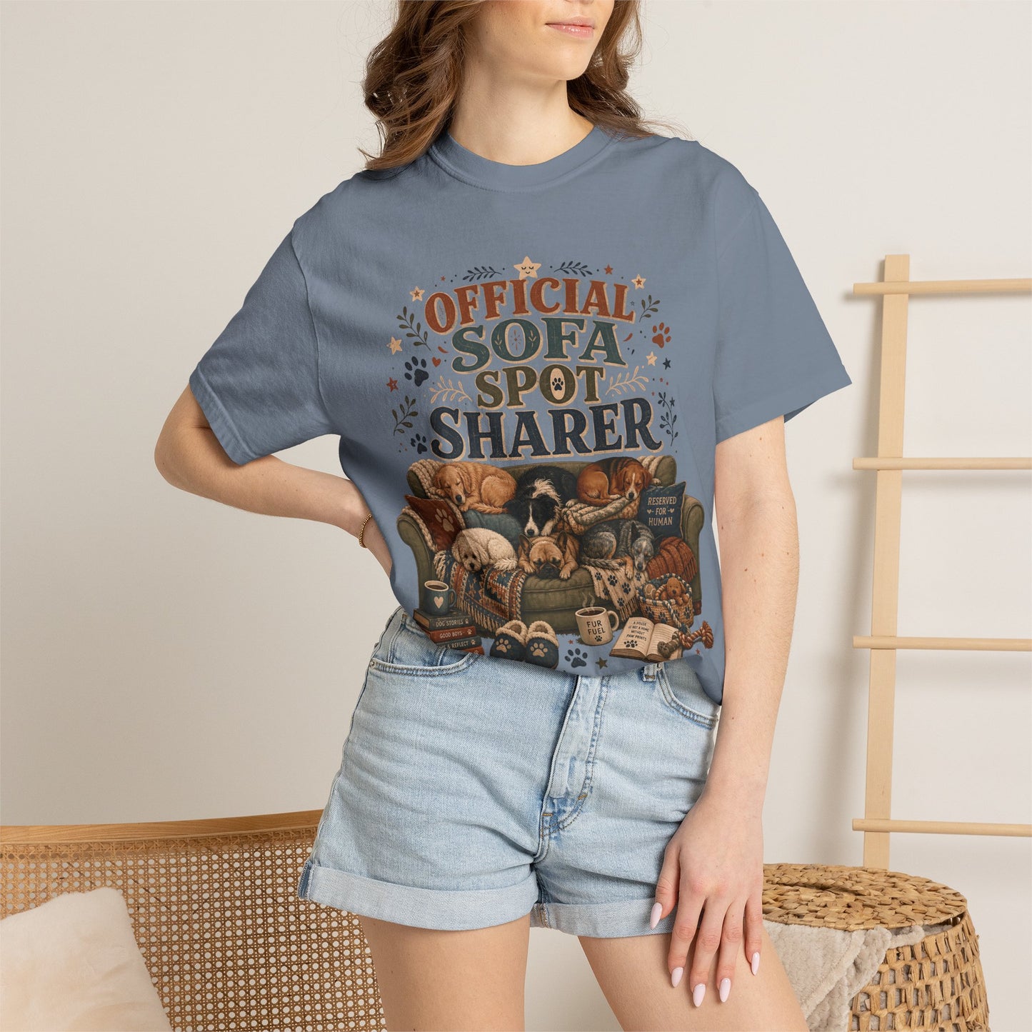Official Sofa Spot Sharer T-Shirt Dog Mom