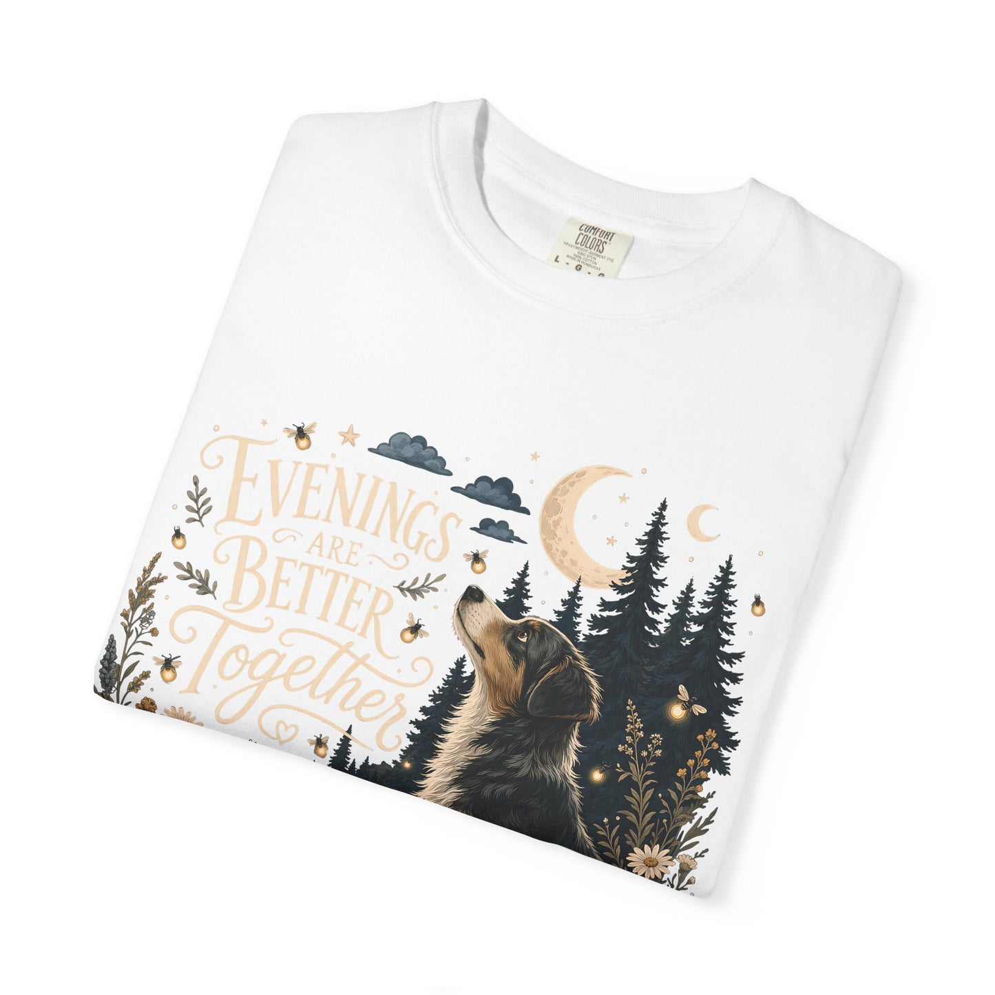 Evenings Are Better Together — Cute Pet Lover T-Shirt