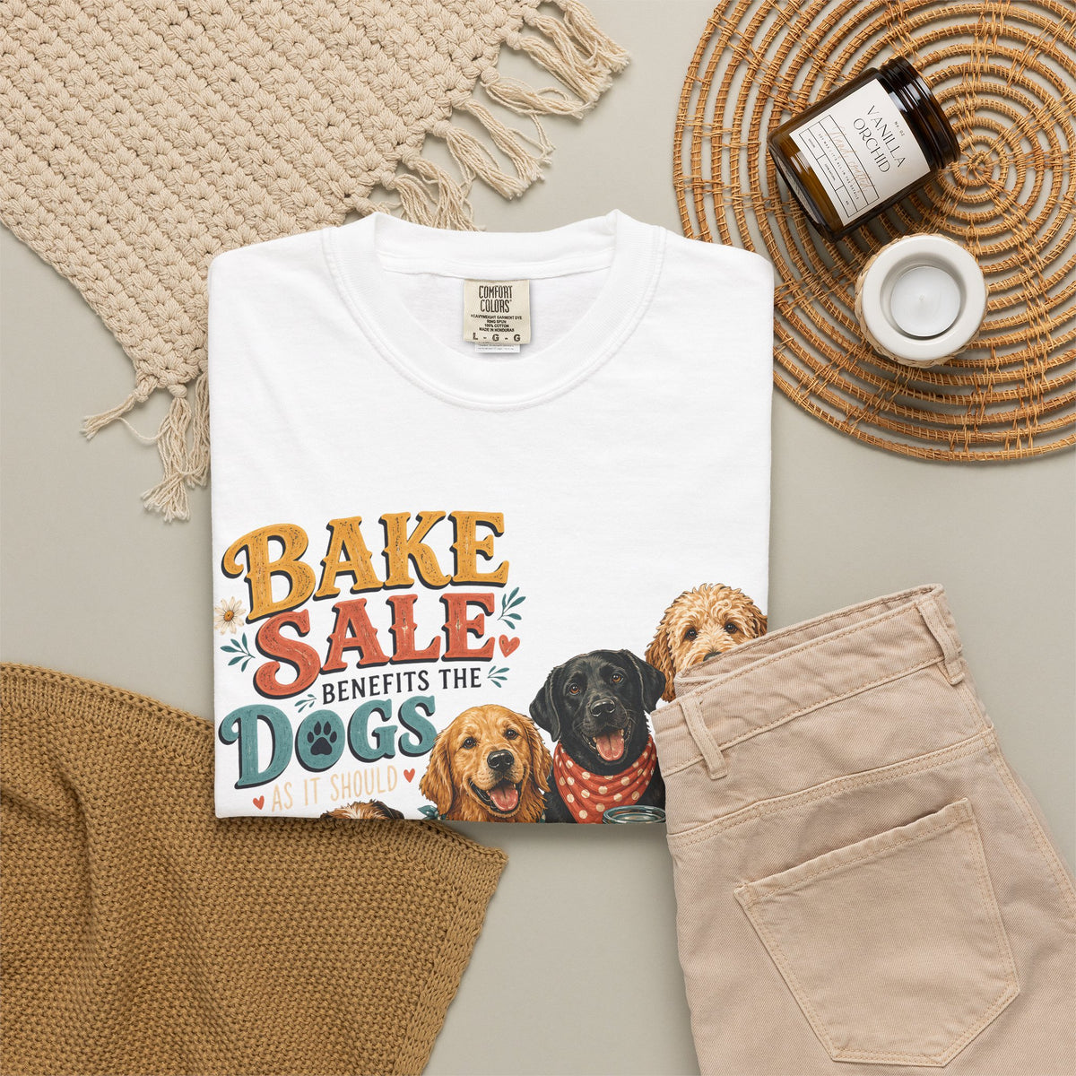 Bake Sale Benefits the Dogs – Funny Dog Lover & Baker T-Shirt