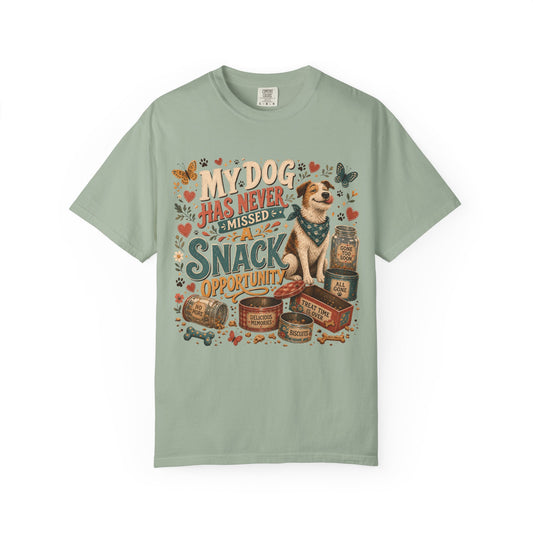 My Dog Never Missed a Snack Opportunity T-Shirt Dog Mom