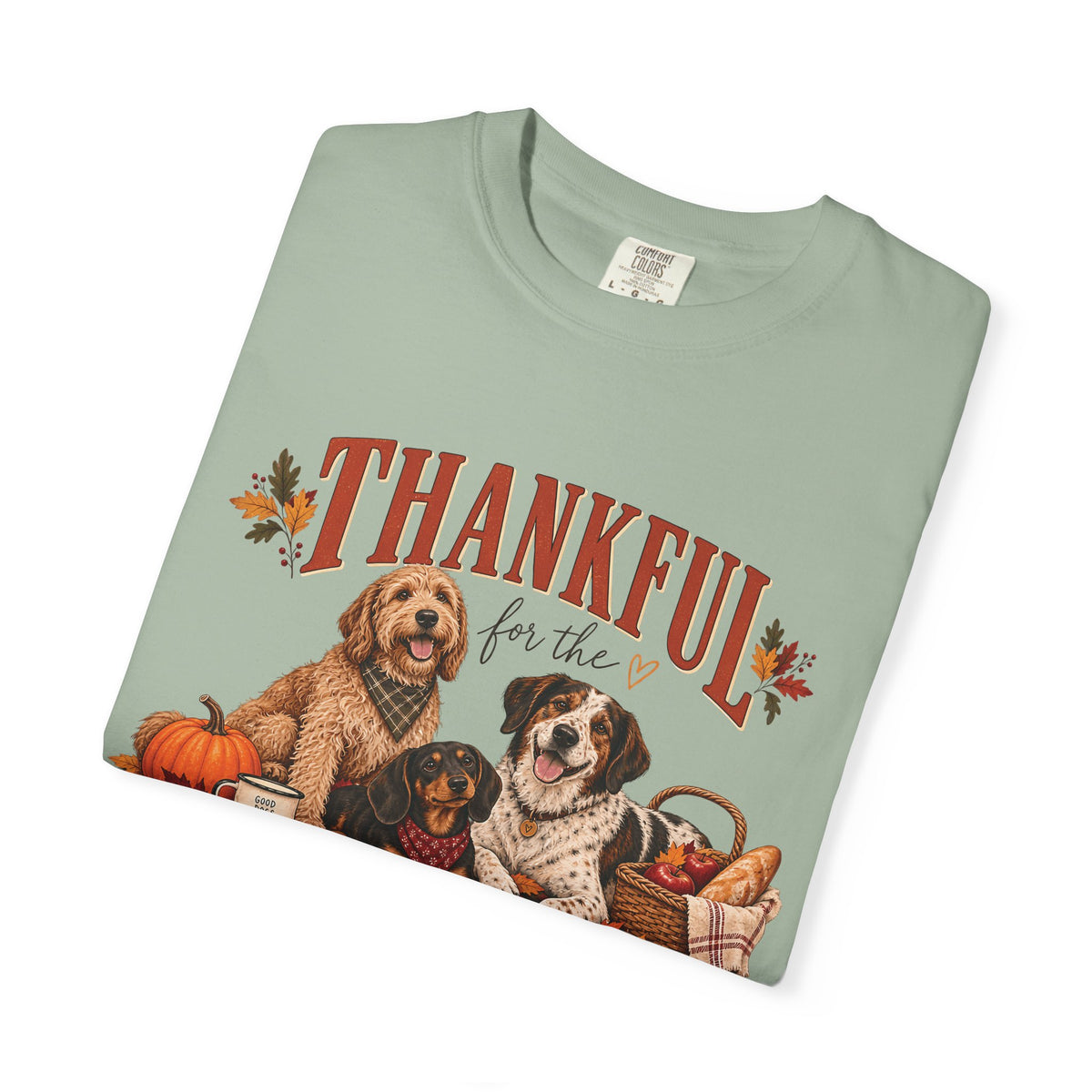 Thankful for the Paws at My Table T-Shirt – Thanksgiving Dog Lover Tee