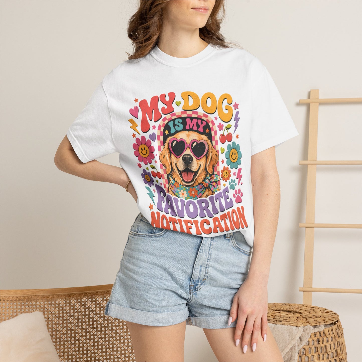 My Dog Is My Favorite Notification  — Cute Pet Lover T-Shirt