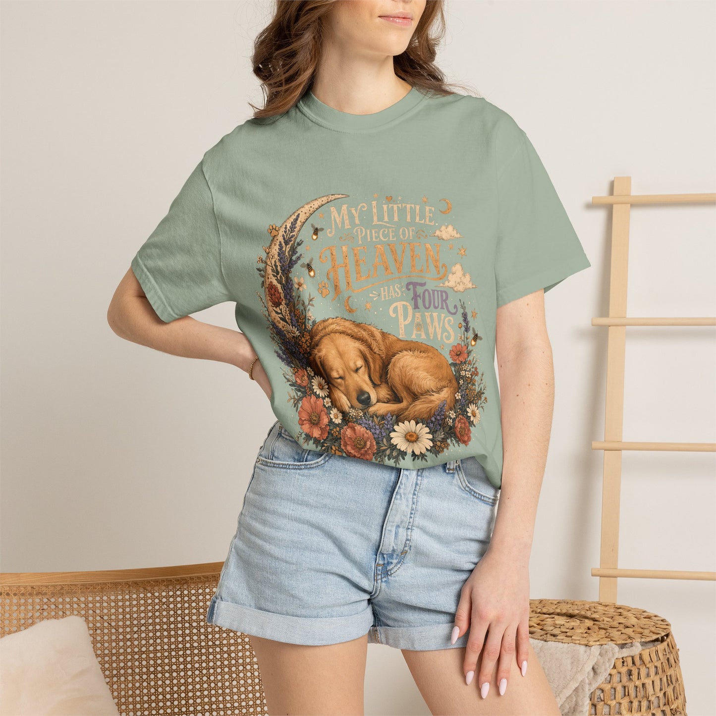 My Little Piece of Heaven Has Four Paws Shirt Pet Loss Gift