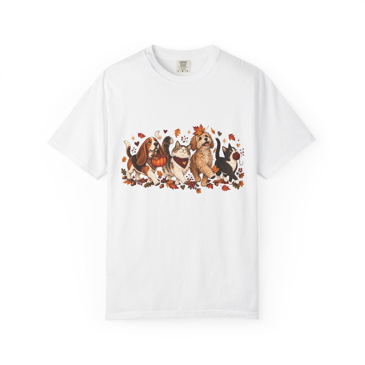 Home Is Where They Wait T-Shirt – Dog & Cat Pet Lover Floral Tee