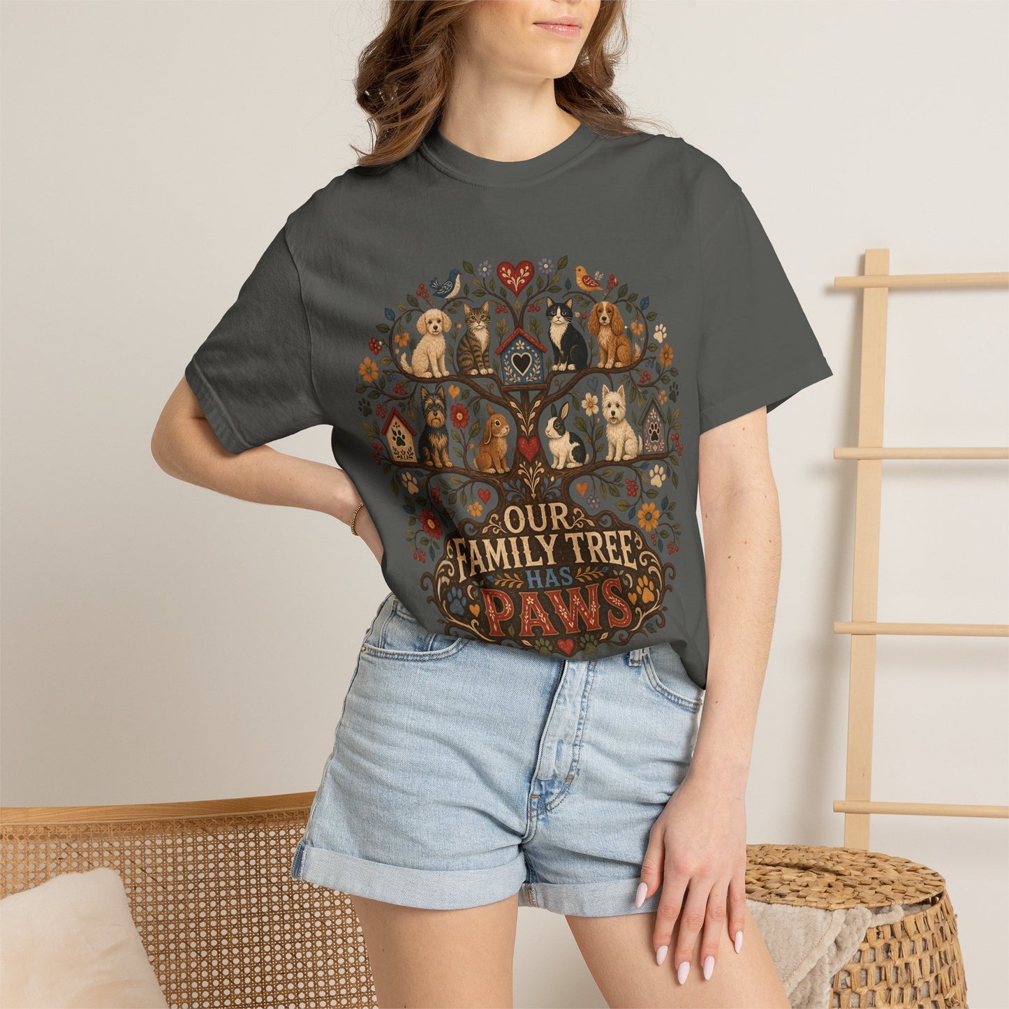 Our Family Tree Has Paws Shirt, Dog & Cat Lover T-Shirt