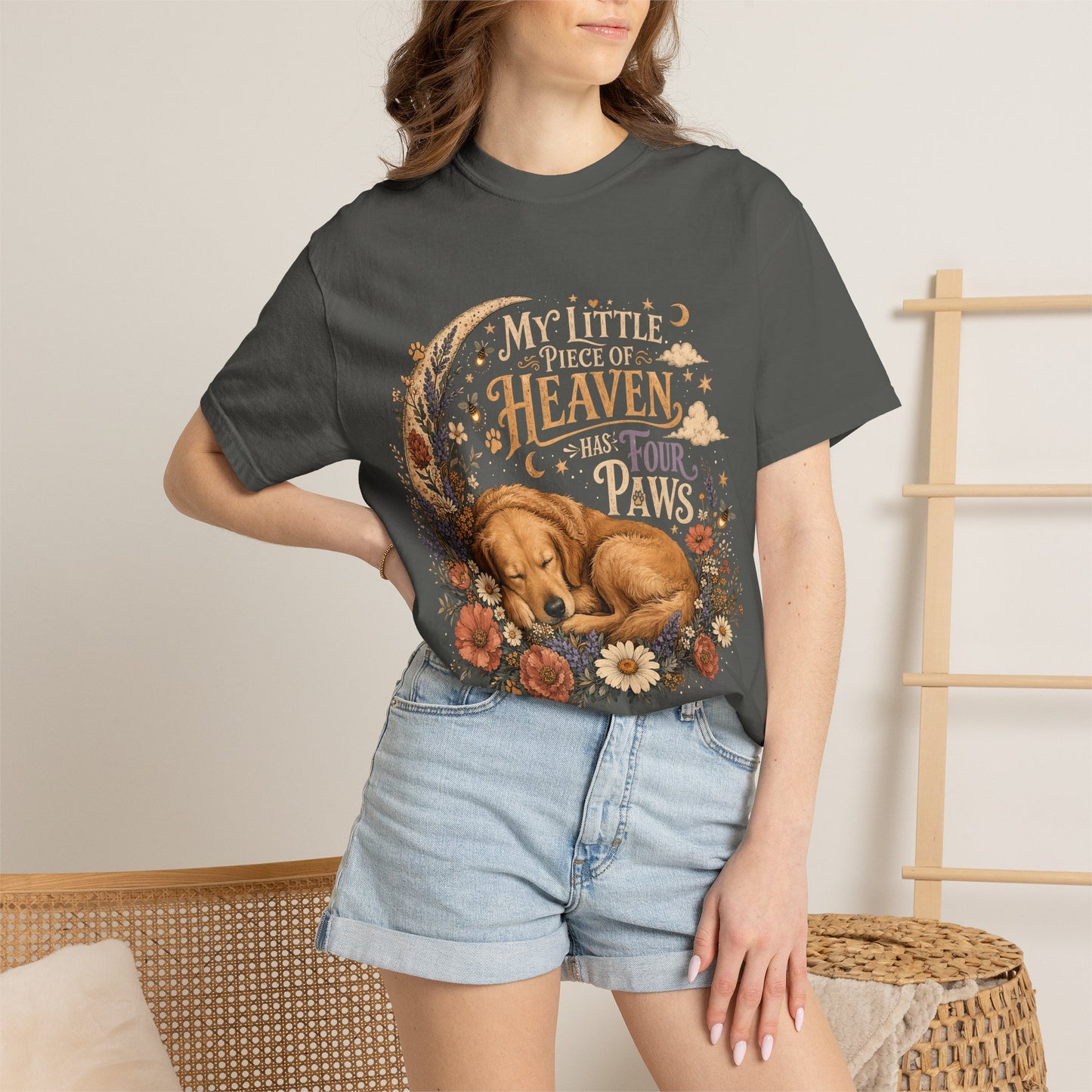 My Little Piece of Heaven Has Four Paws Shirt Pet Loss Gift