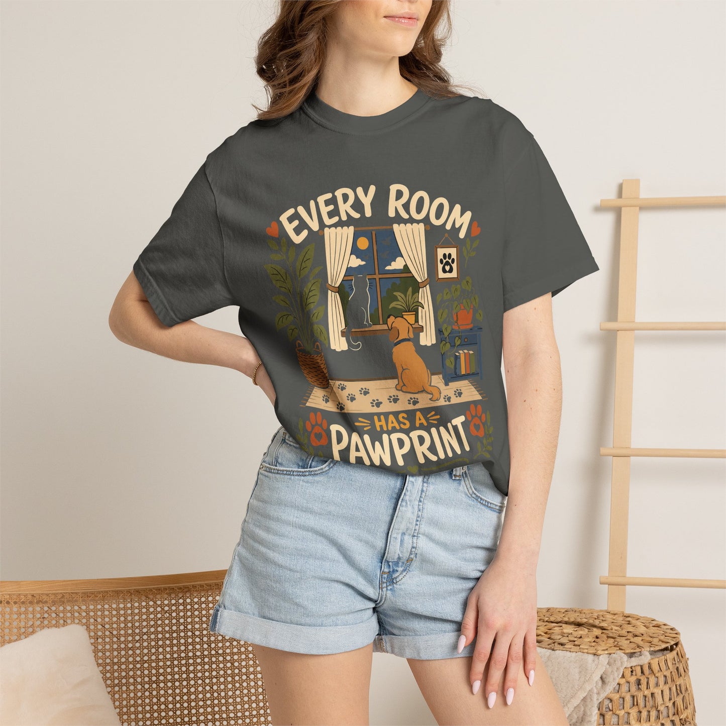 Every Room Has a Pawprint — Cute Pet Lover T-Shirt