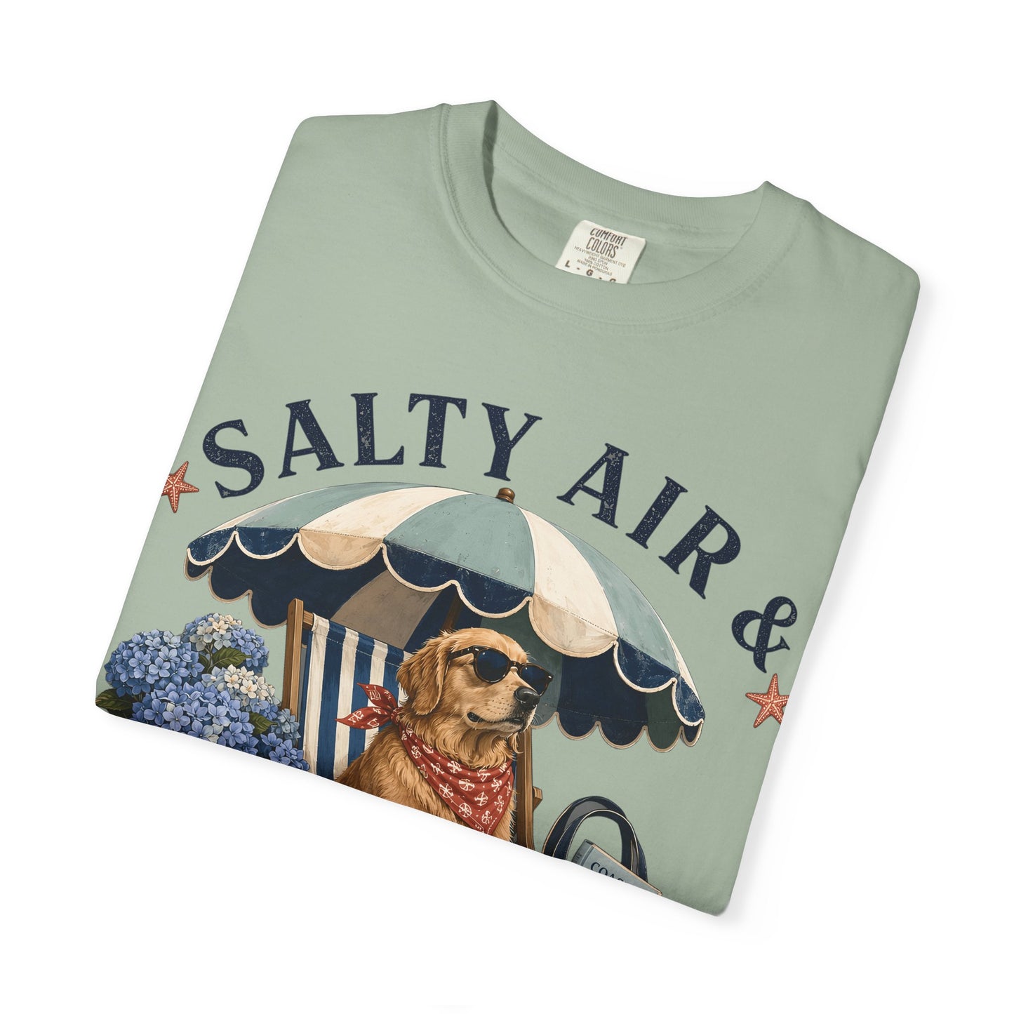 Salty Air and Sandy Paws — Cute Pet Lover Cottage T-Shirt