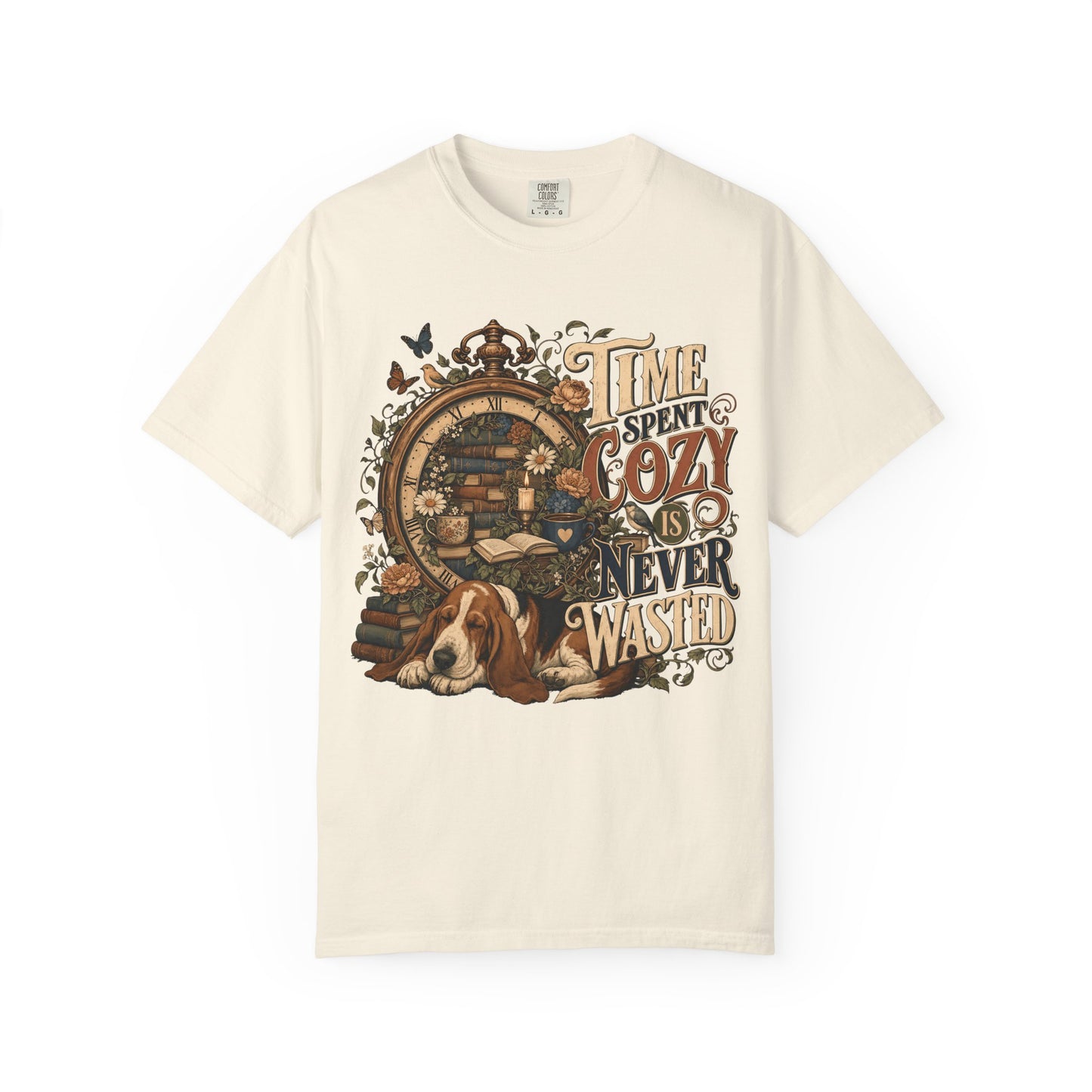 Time Spent Cozy Is Never Wasted — Cute Pet Lover T-Shirt