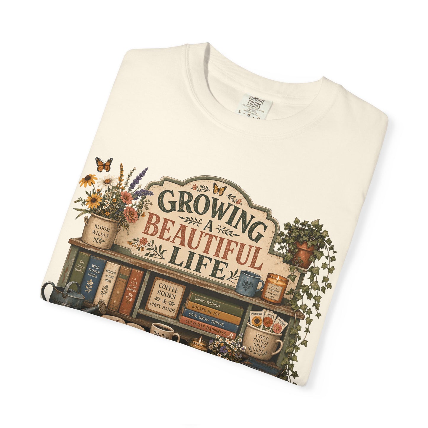 Growing a Beautiful Life — Cute Pet Lover Cottage T-Shirt