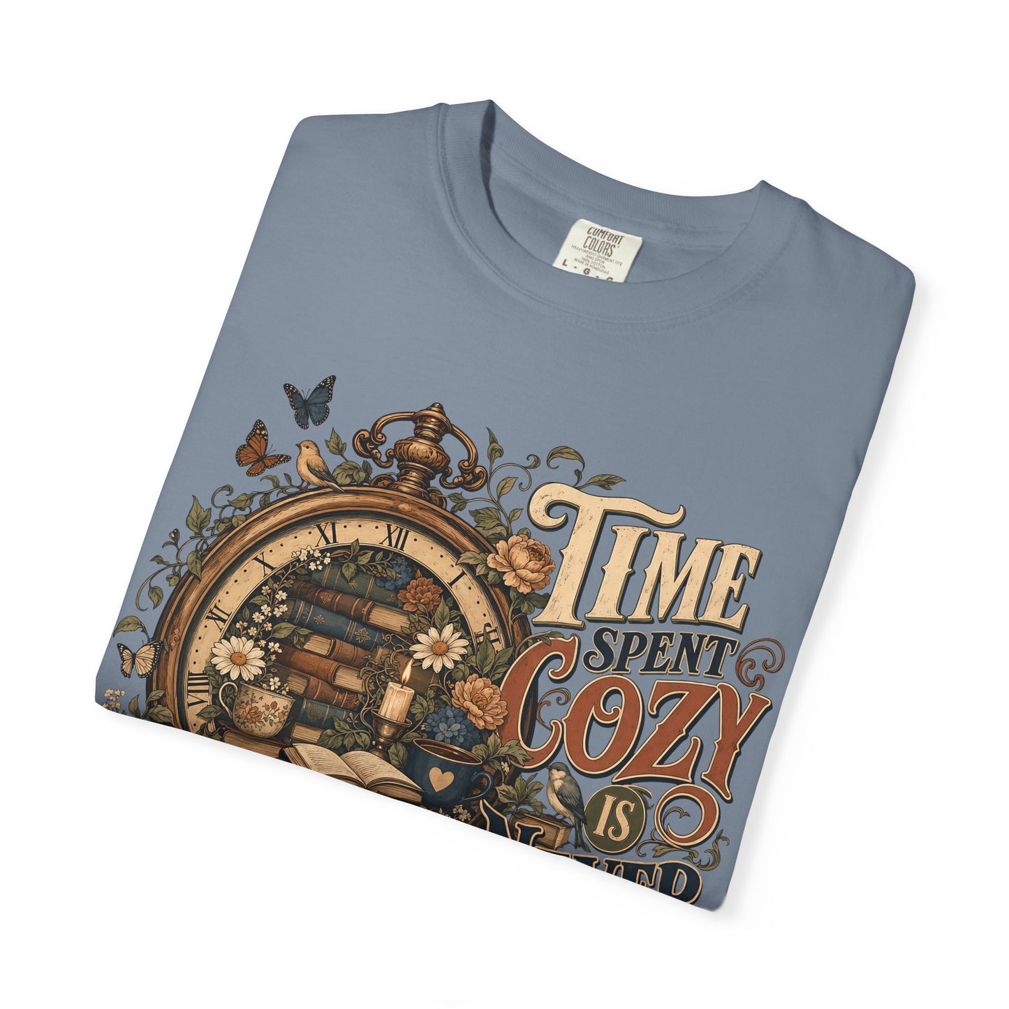 Time Spent Cozy Is Never Wasted — Cute Pet Lover T-Shirt