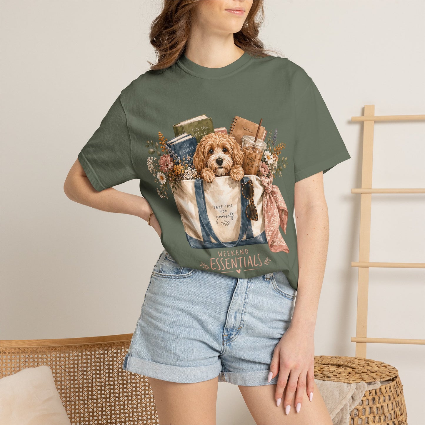 Weekend Essentials Dog Mom — Cute Pet Lover T-Shirt