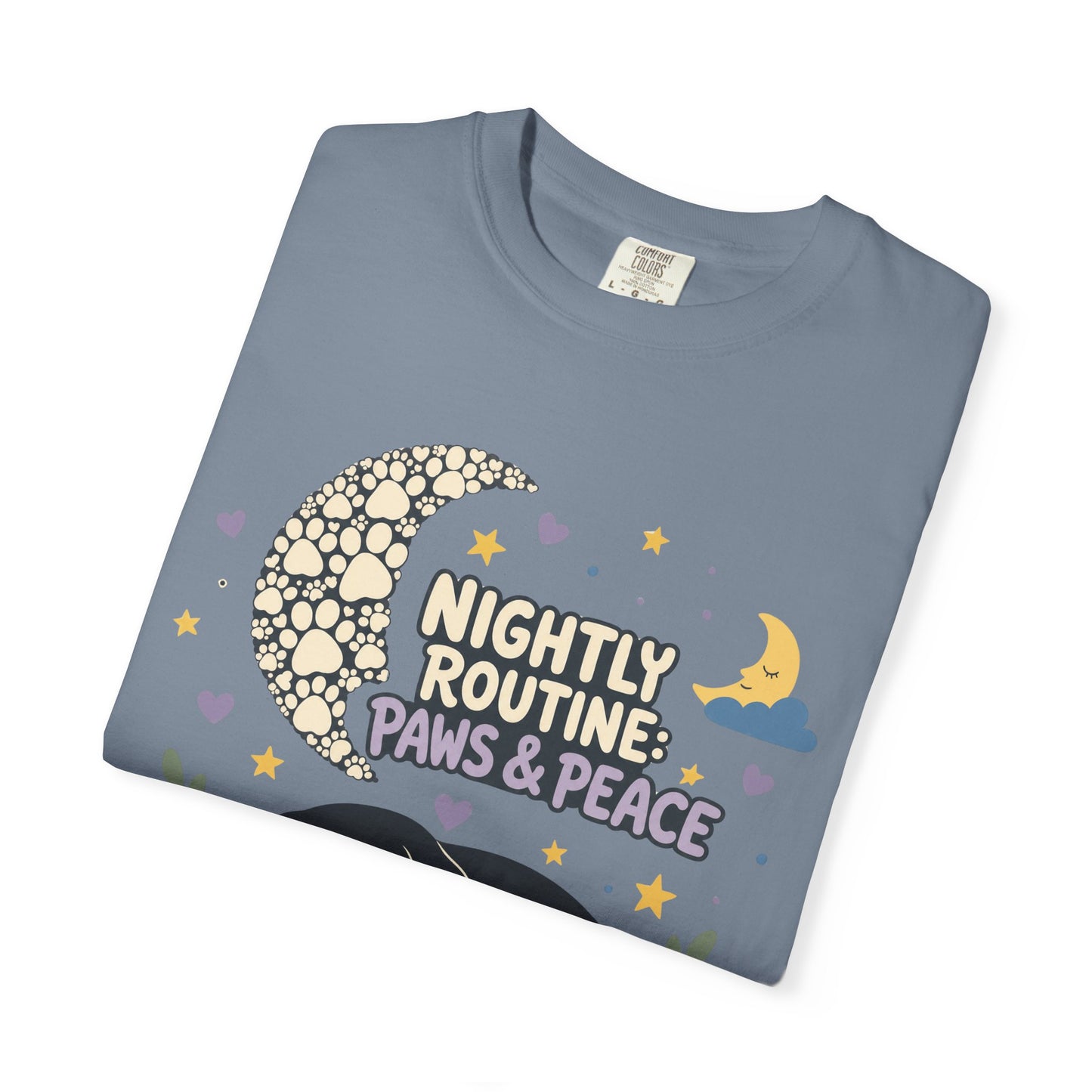 Nightly Routine Paws and Peace — Cute Pet Lover T-Shirt
