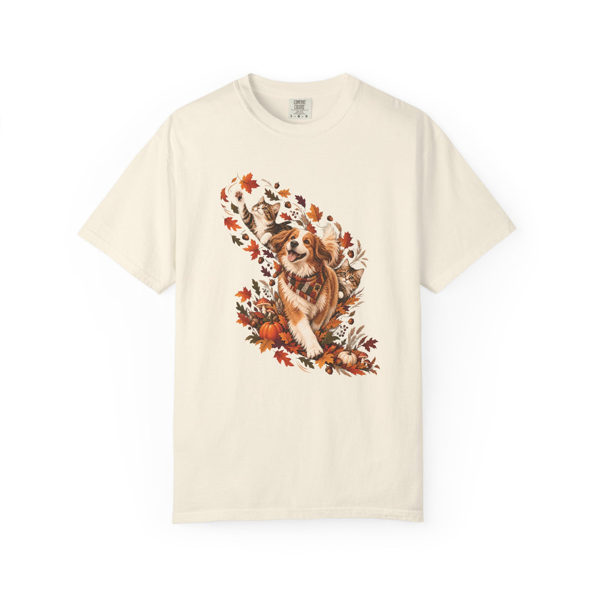 Autumn Paws T-Shirt – Dog & Cats Fall Pet Lover Tee