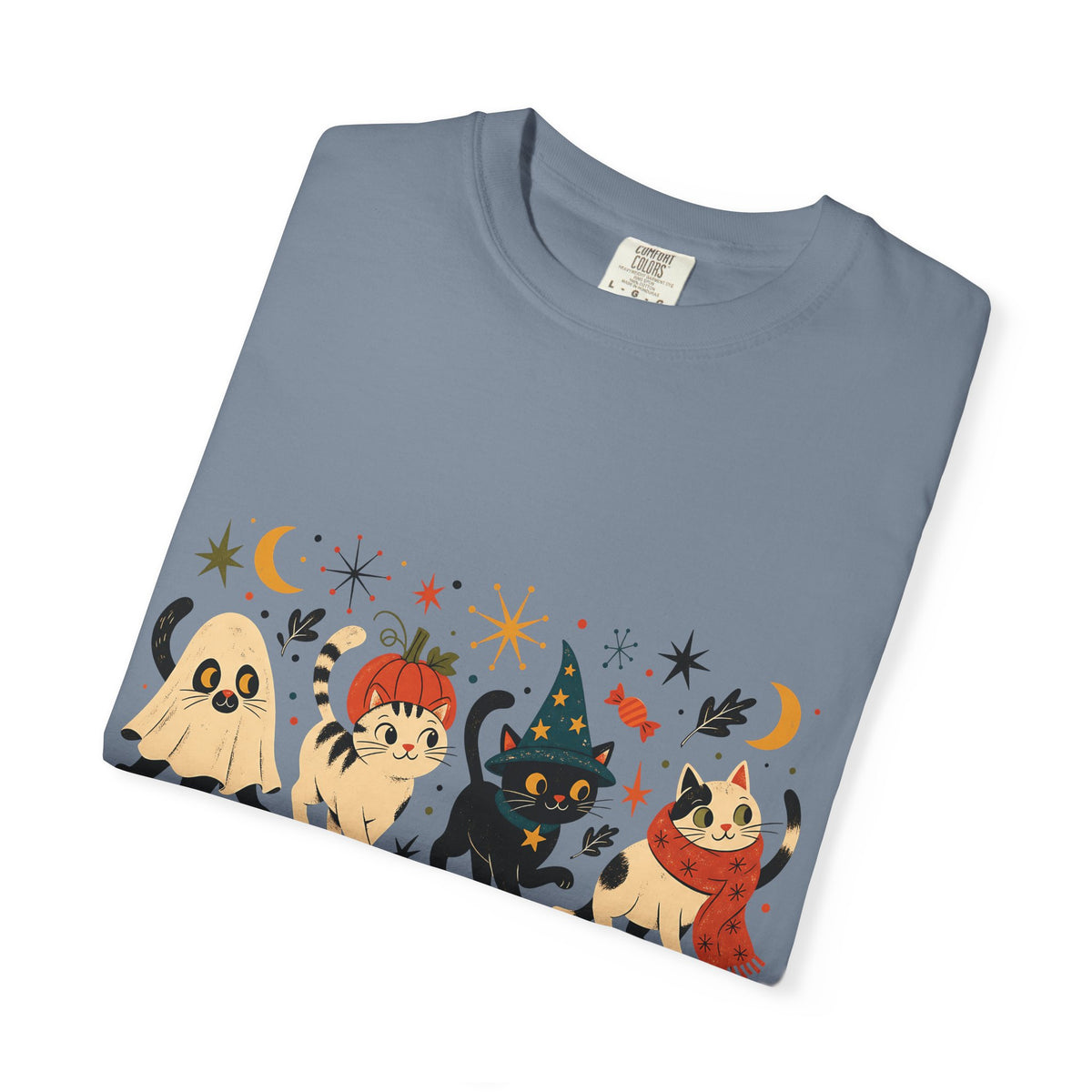 Halloween Cats T-Shirt – Retro Spooky Cat Lover Tee