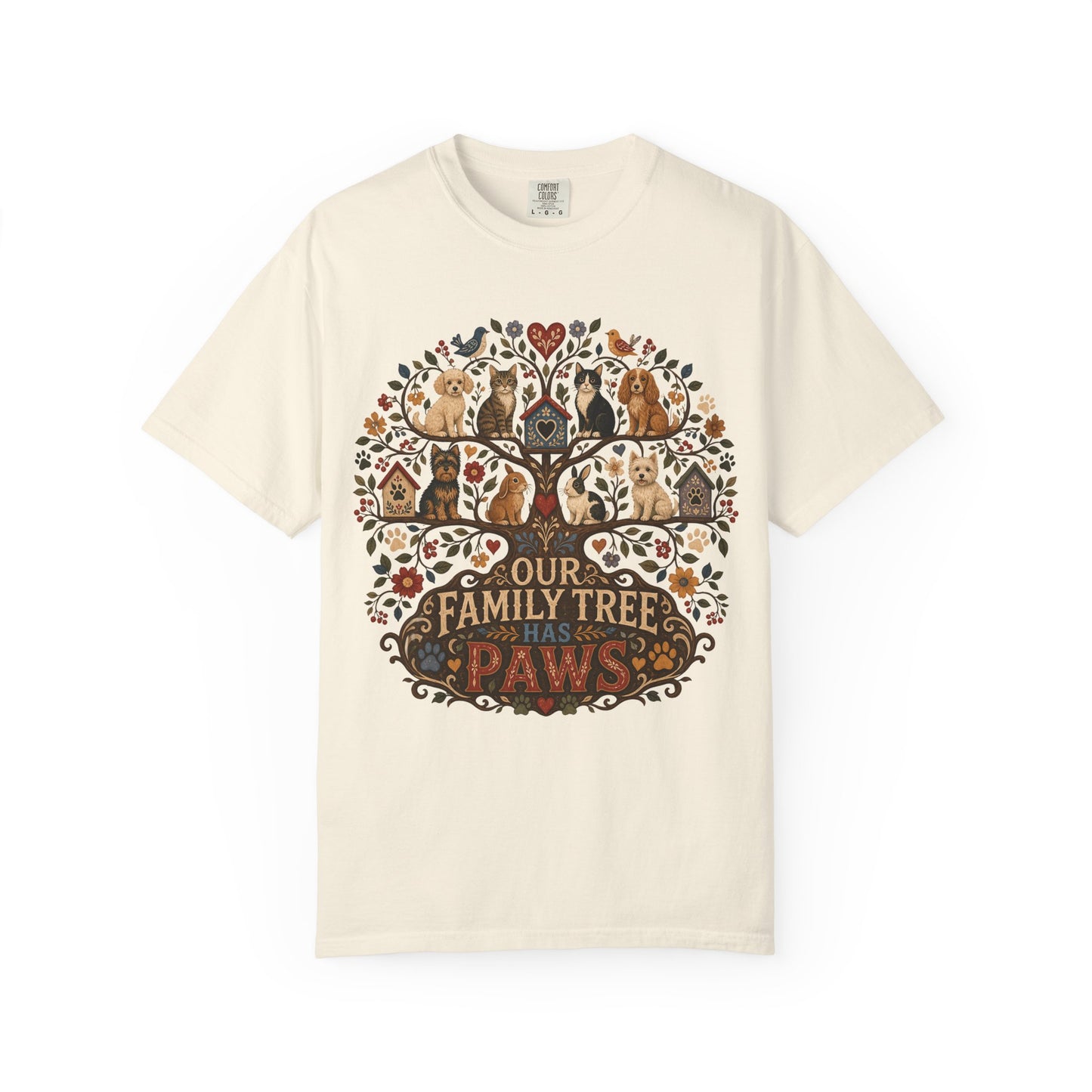 Our Family Tree Has Paws Shirt, Dog & Cat Lover T-Shirt