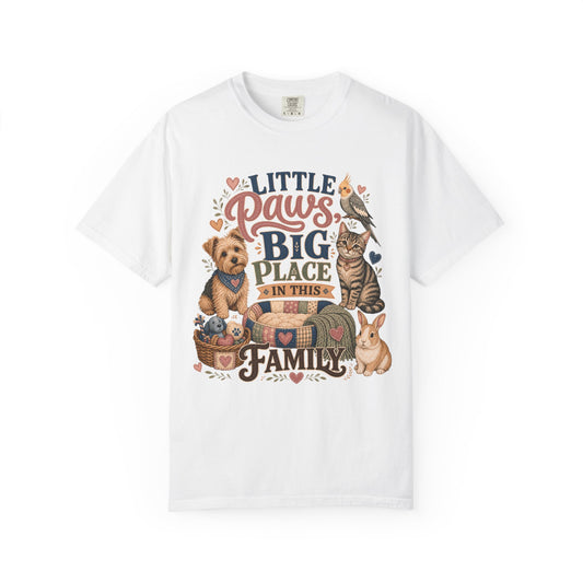 Little Paws Have a Big Place in This Family T-Shirt