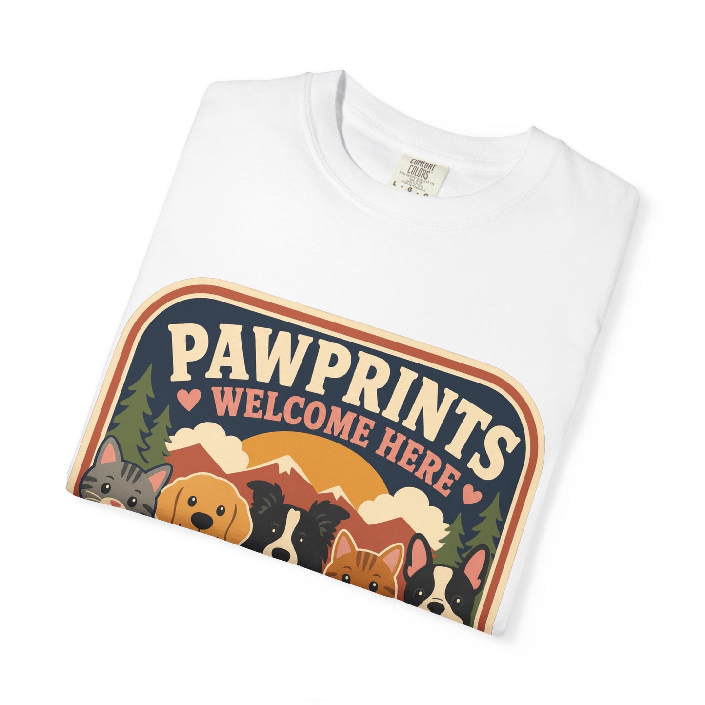 Pawprints Welcome Here Pet Lover  — Cute Pet Lover T-Shirt