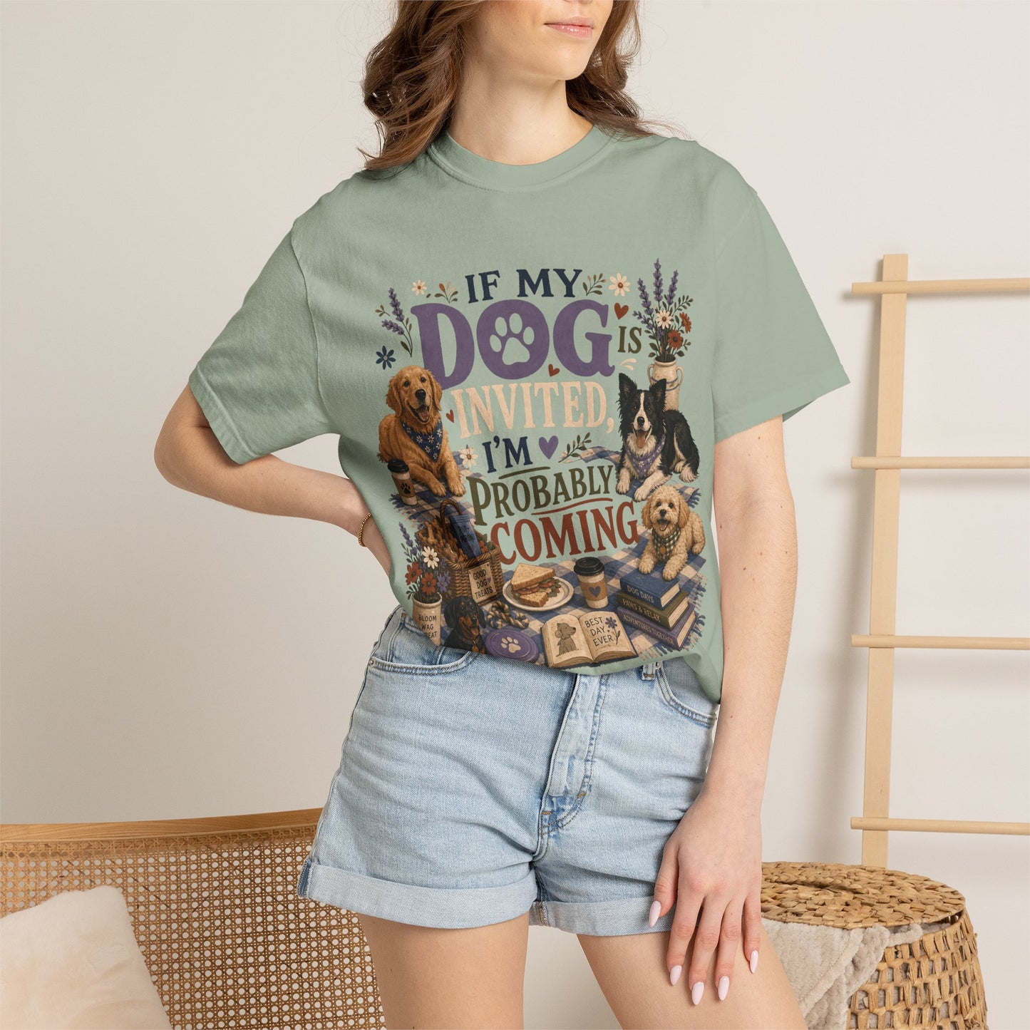If My Dog Is Invited T-Shirt Dog Mom