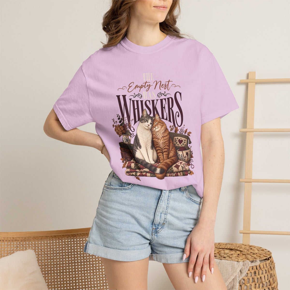 The Empty Nest Has Whiskers T-Shirt – Cat Mom Empty Nester Tee