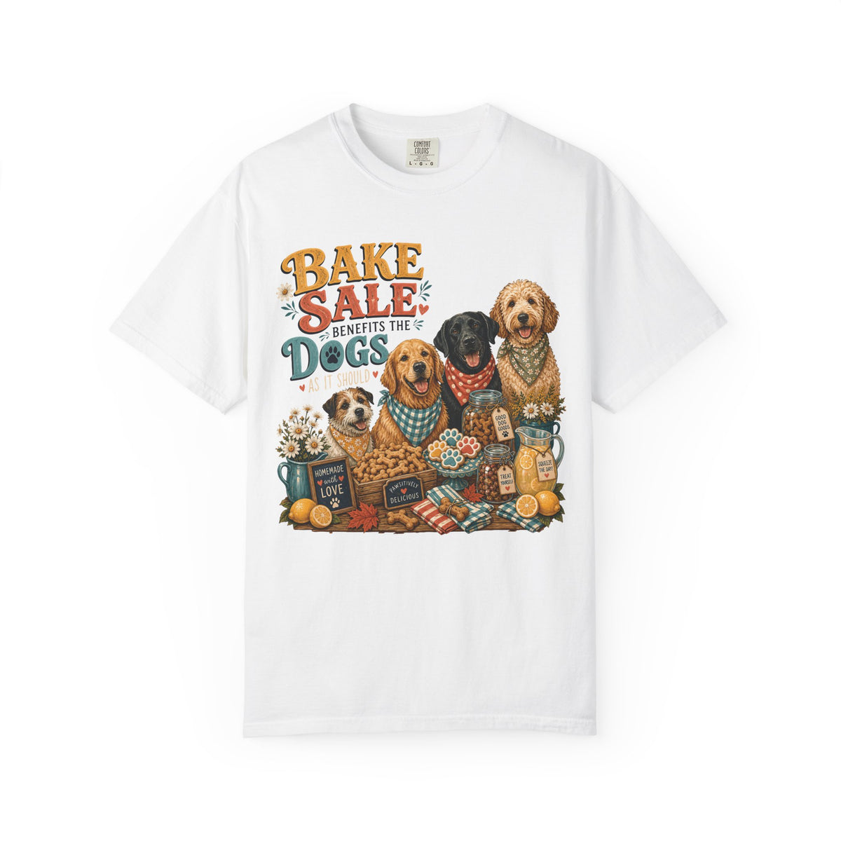 Bake Sale Benefits the Dogs – Funny Dog Lover & Baker T-Shirt