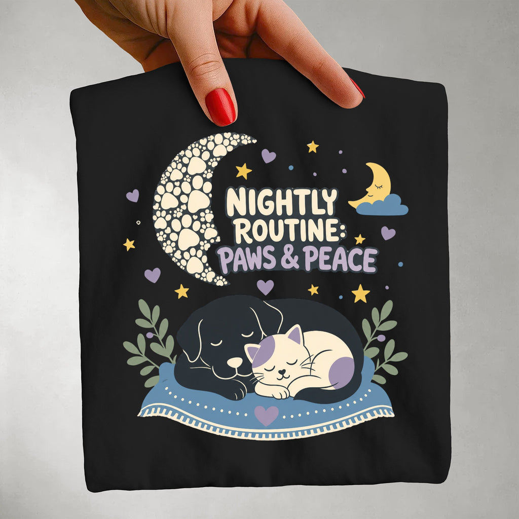 Nightly Routine: Paws & Peace - Beloved Pet - Pet Parent T-Shirt