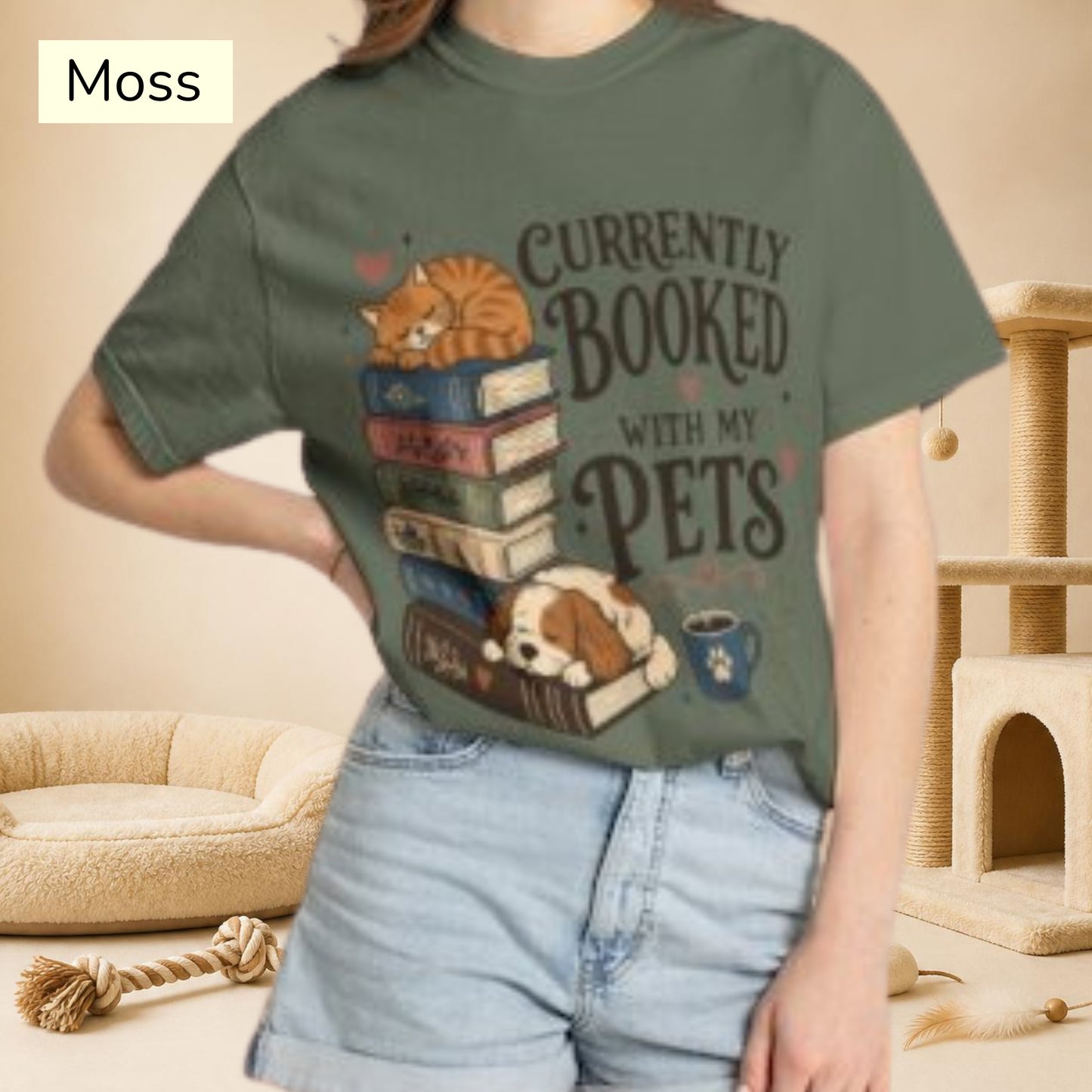 Currently Booked With My Pets Shirt— Cute Pet Lover T-Shirt