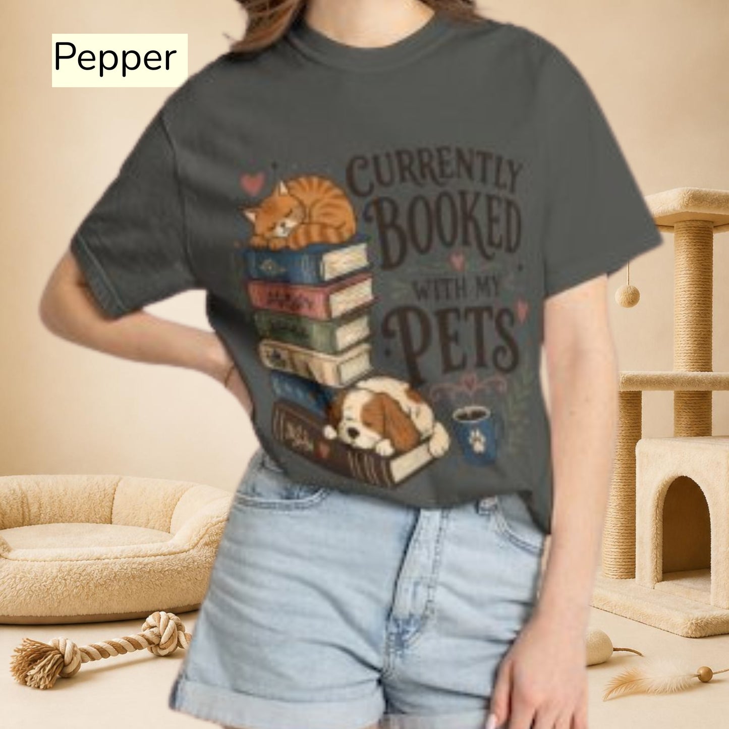 Currently Booked With My Pets Shirt— Cute Pet Lover T-Shirt