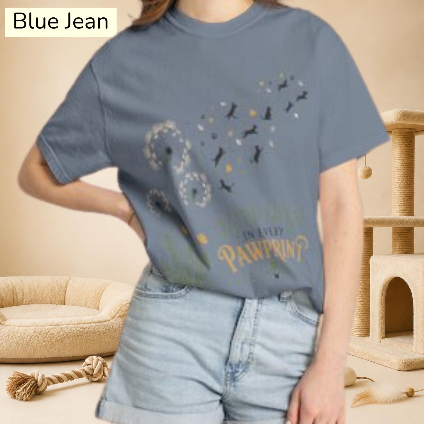 Love Lives in Every Pawprint — Cute Pet Lover T-Shirt