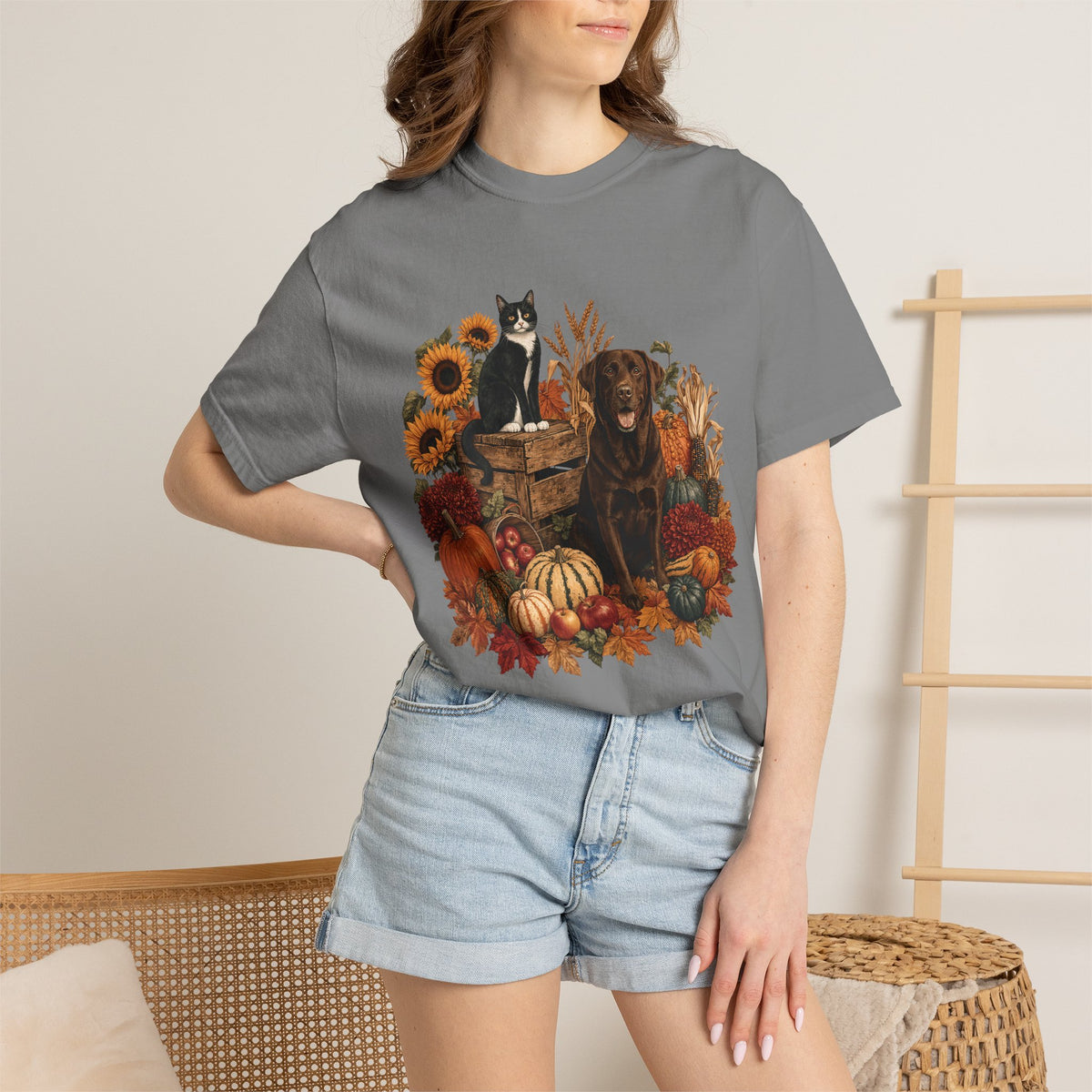 Autumn Paws T-Shirt – Cozy Fall Dog & Cat Lover Shirt