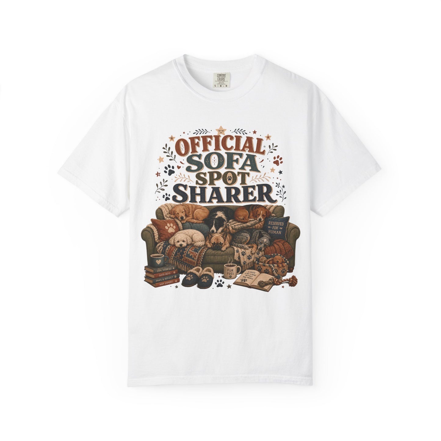 Official Sofa Spot Sharer T-Shirt Dog Mom