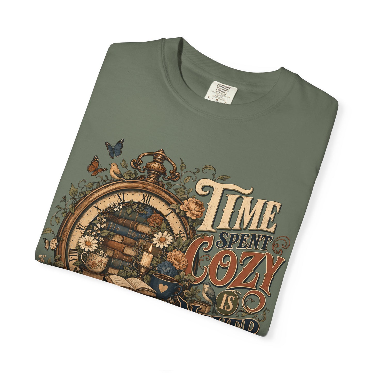 Time Spent Cozy Is Never Wasted — Cute Pet Lover T-Shirt