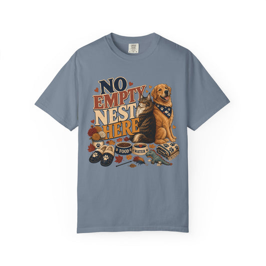 No Empty Nest Here – Funny Dog & Cat Pet Parent T-Shirt
