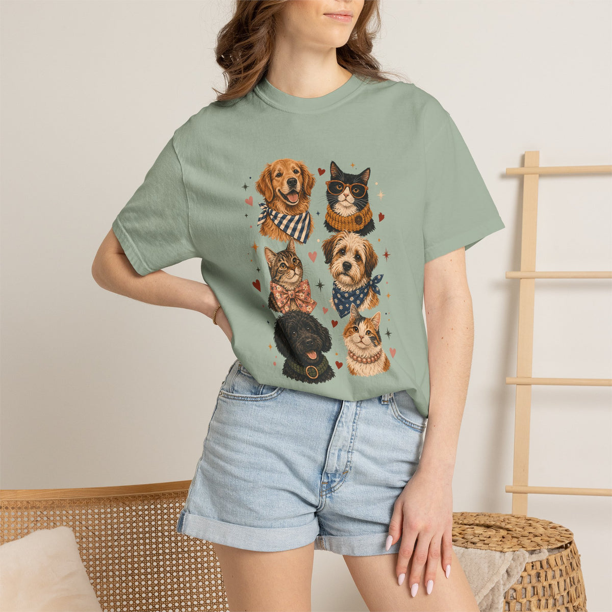 House Full of Paws Dog and Cat T-Shirt – Multi-Pet Parent Graphic Tee