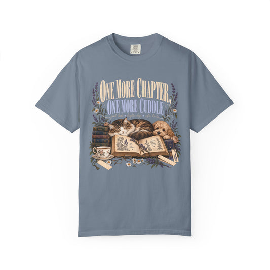 One More Chapter One More Cuddle T-Shirt – Book Lover Dog & Cat Tee