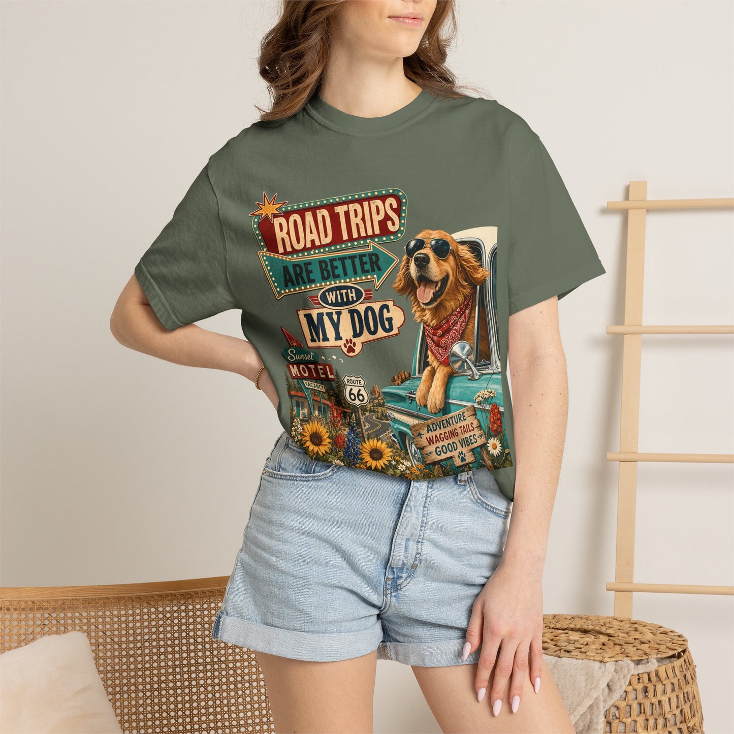 Road Trips Are Better With My Dog — Cute Pet Lover T-Shirt