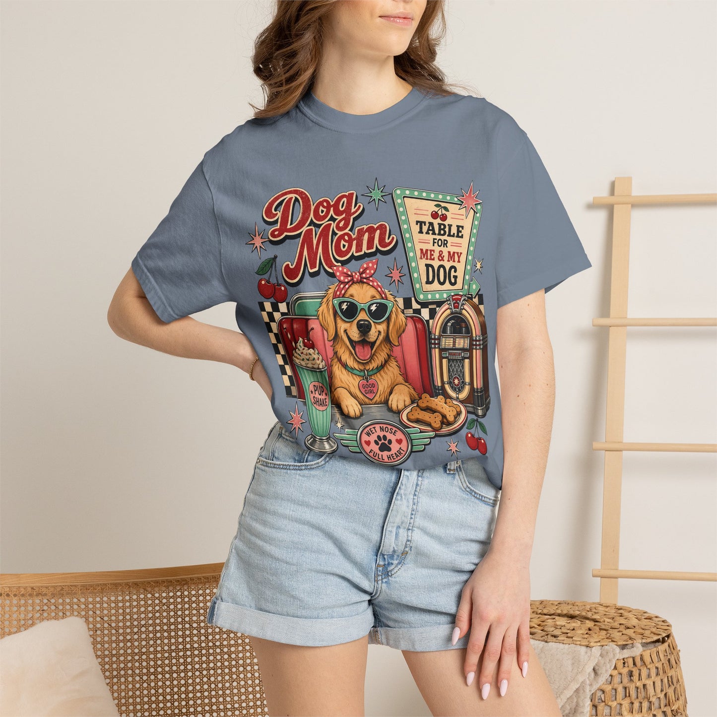 Table for Me and My Dog — Cute Pet Lover T-Shirt