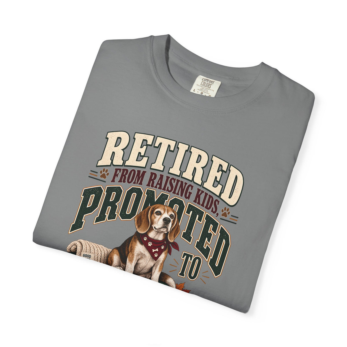 Retired From Raising Kids Promoted to Dog Butler T-Shirt – Funny Empty Nester Gift