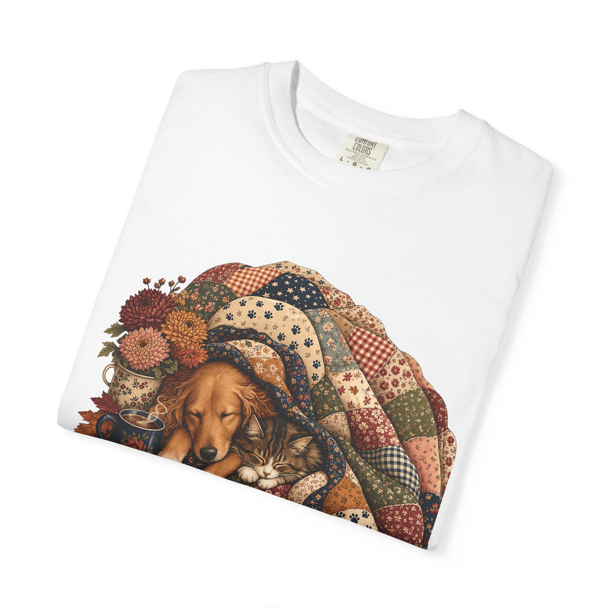 Cozy Season Is Better With Paws T-Shirt , Fall Dog & Cat  Cozy Pet Parent