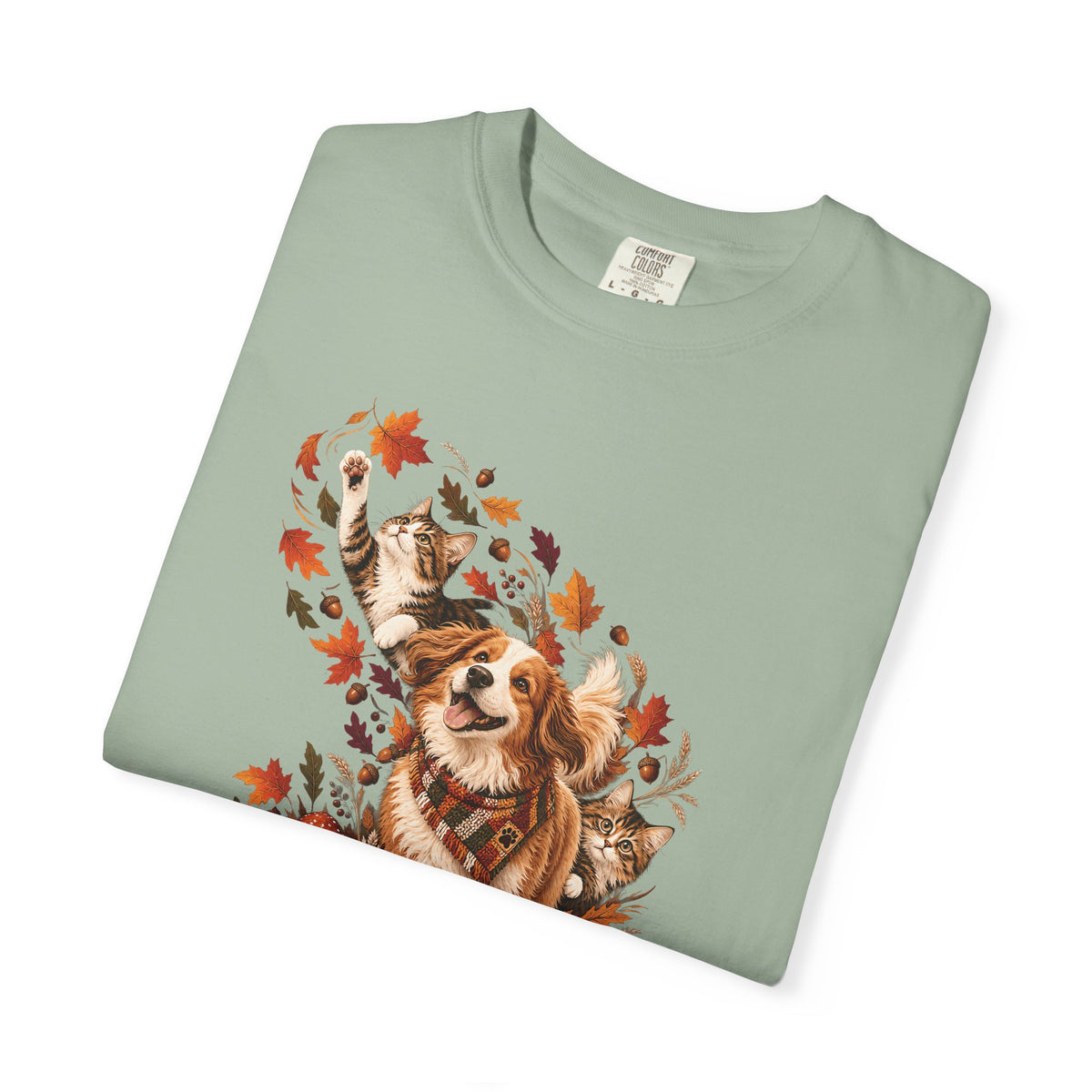 Autumn Paws T-Shirt – Dog & Cats Fall Pet Lover Tee