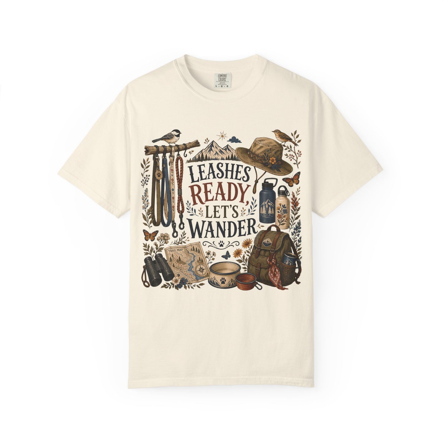 Leashes Ready Let’s Wander T-Shirt Dog Mom